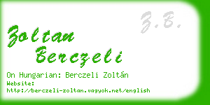 zoltan berczeli business card