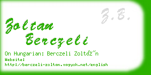 zoltan berczeli business card